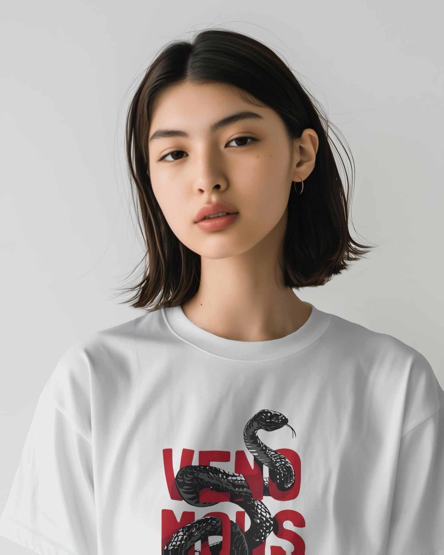 Bold Venom | Premium White Oversized Unisex T-Shirt