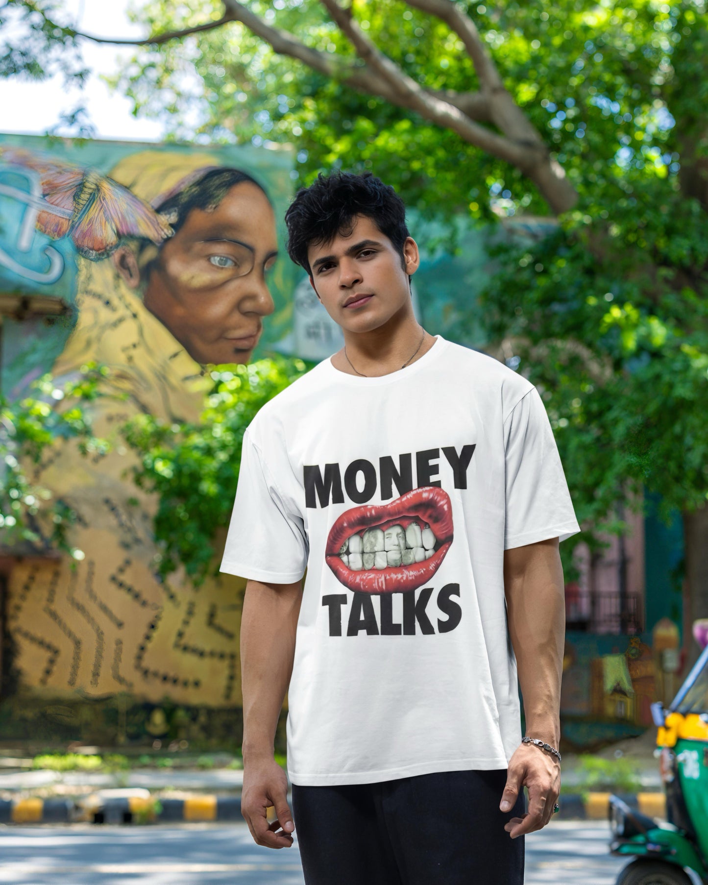 Money Talks | Premium White Unisex Tshirt