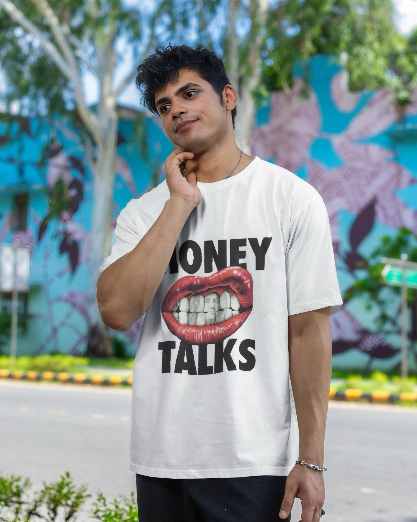 Money Talks | Premium White Unisex Tshirt