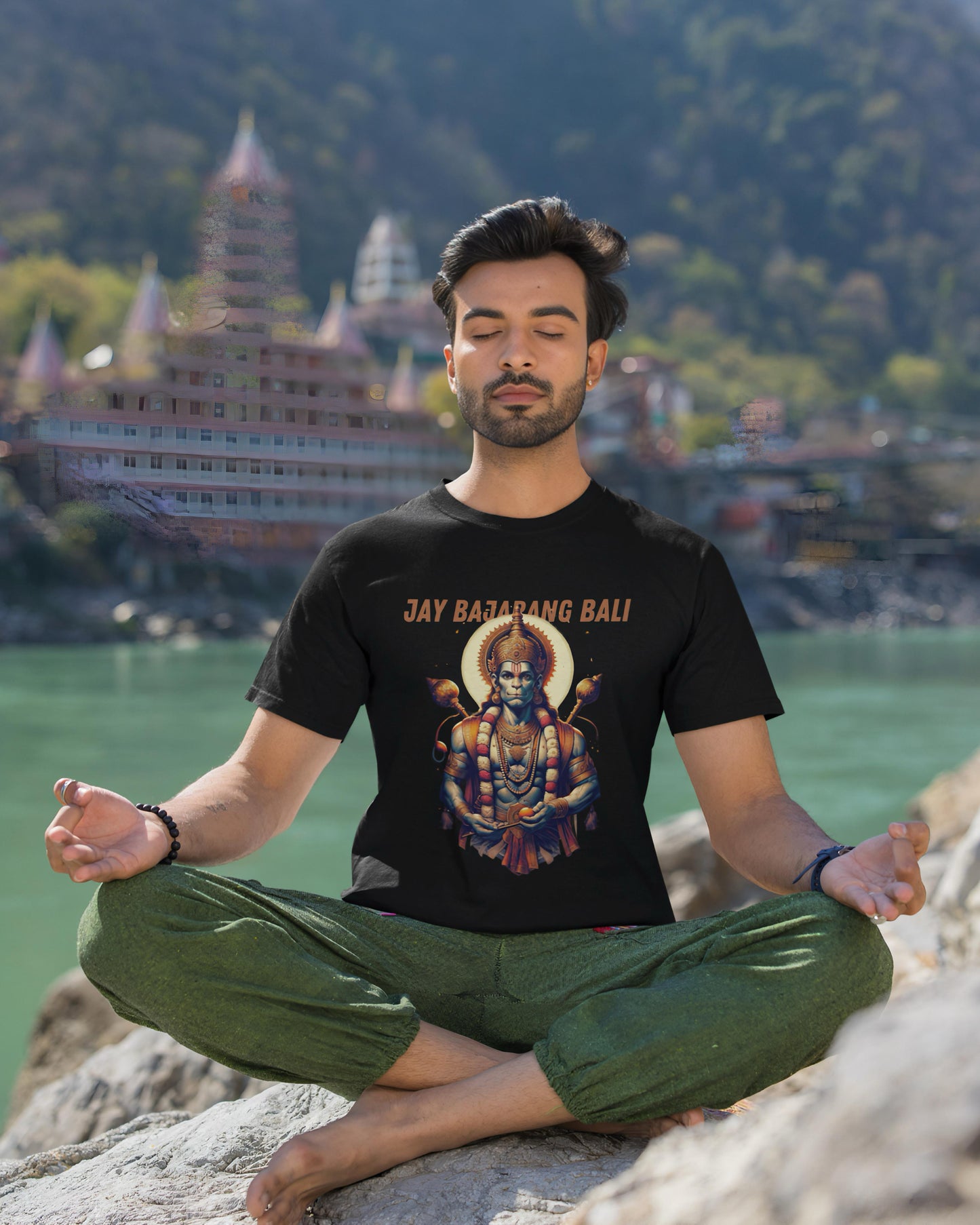 Divine Strength: Jay Bajrang Bali | Premium Black T-shirt