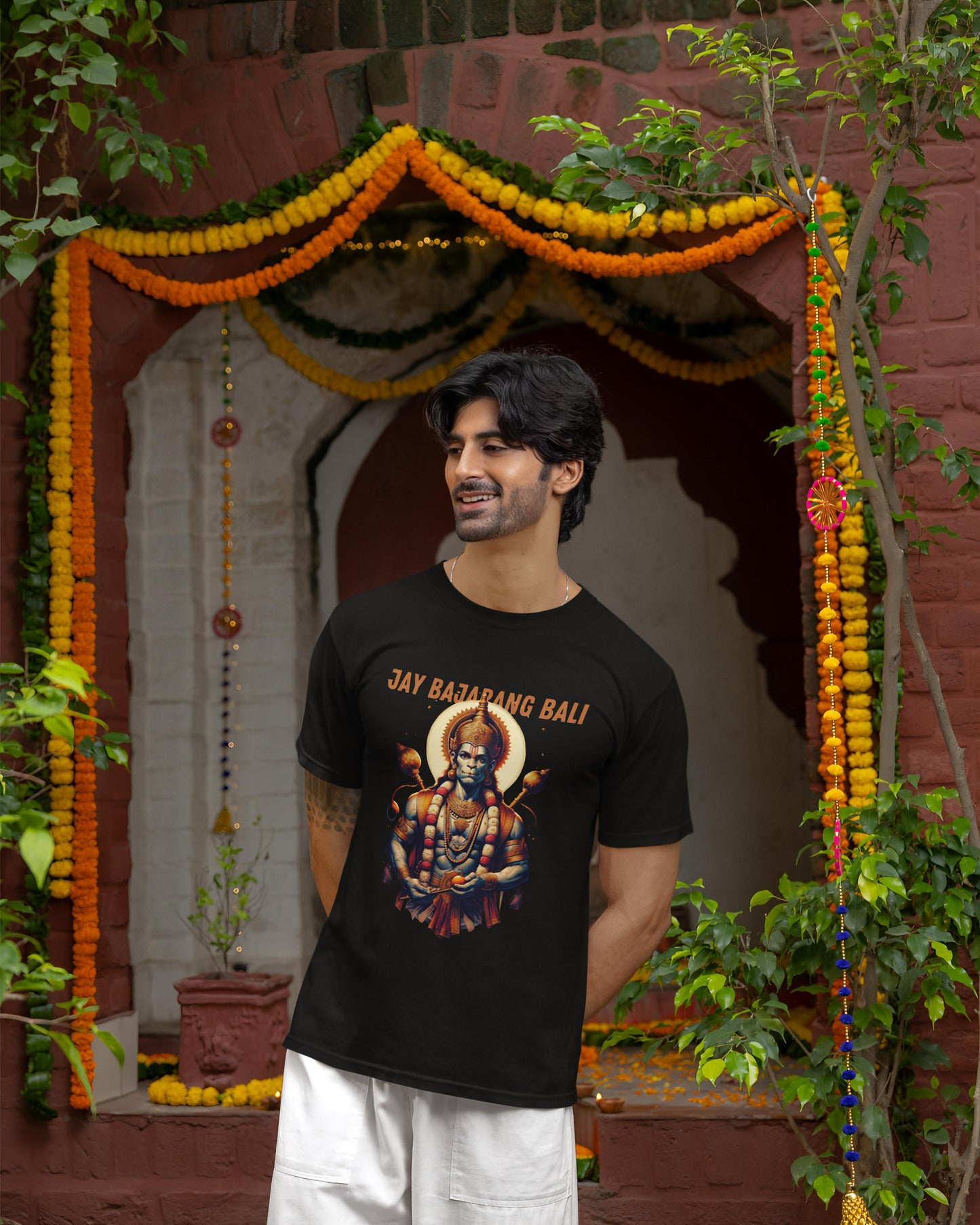 Divine Strength: Jay Bajrang Bali | Premium Black T-shirt