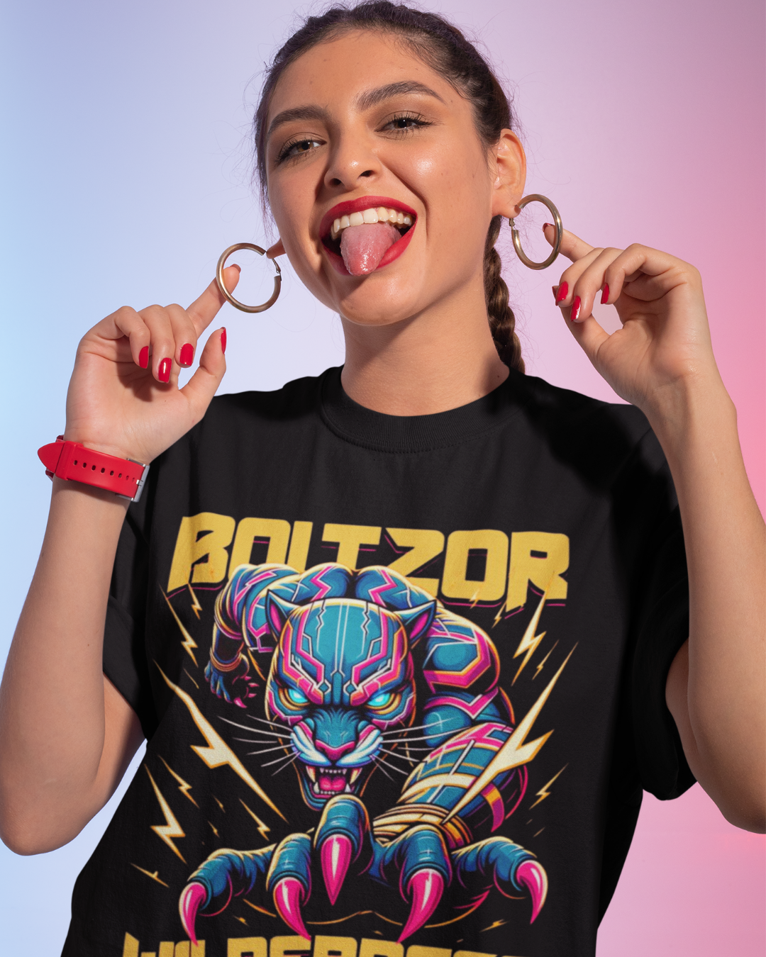 The Electric Panther : Boltzor Wilderness|Unisex Oversised T-shirt