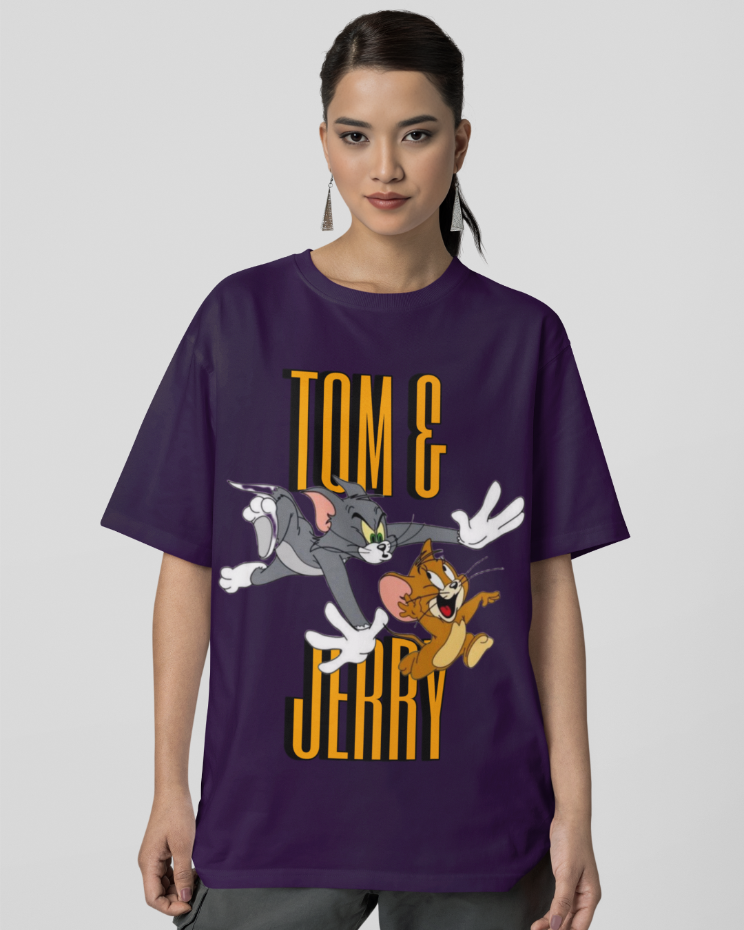 Tom & Jerry Classic Chase | Uisex Oversized T-shirt