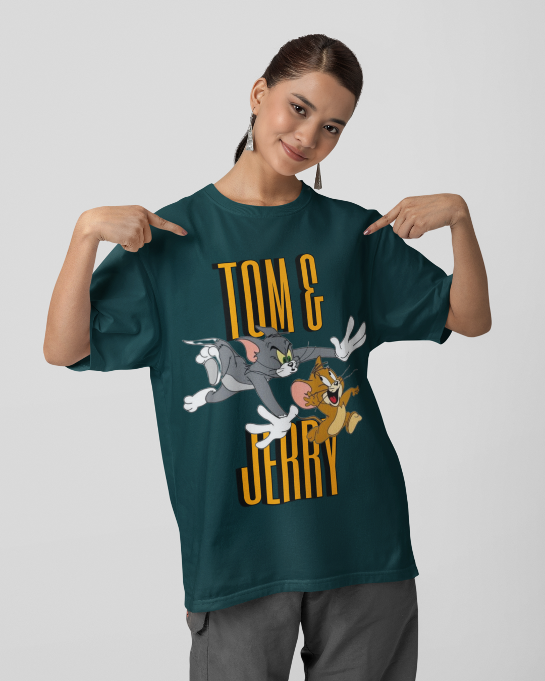 Tom & Jerry Classic Chase | Uisex Oversized T-shirt