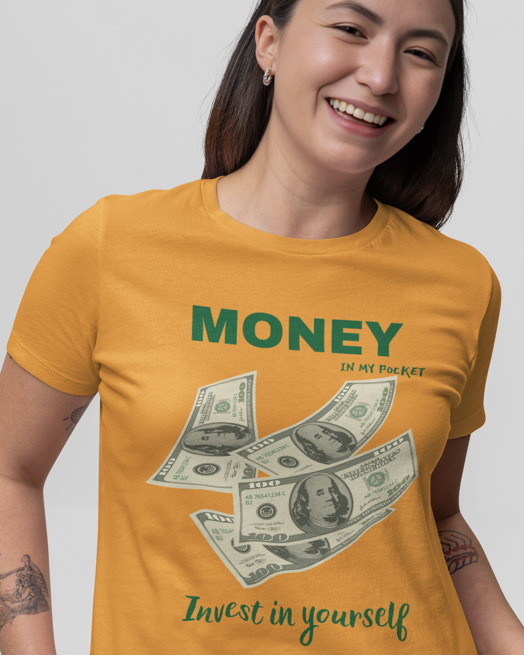 Money In My Pocket | Unisex Golden Yellow T-Shirt