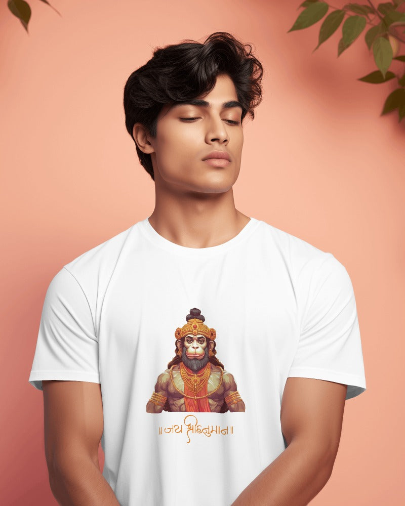 Hanuman ji's Valor: T-Shirt 🕉️🐒