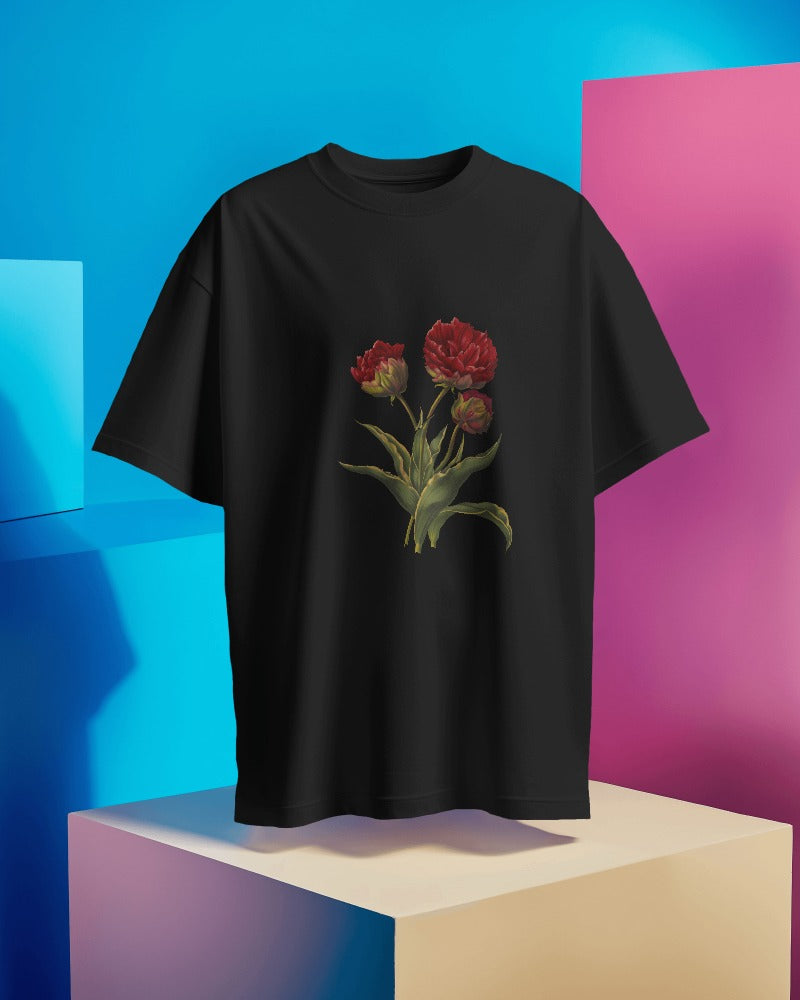 🌺 Elegant Floral Print Cotton T-Shirt - Make a Statement! 🌺